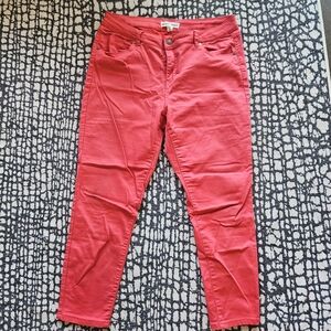 Artisan Vibrant Red Ankle Jeans